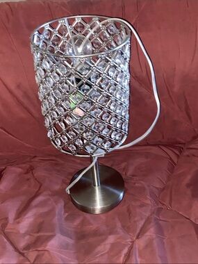 Chrome Decorative Table Lamp - Silver Finish